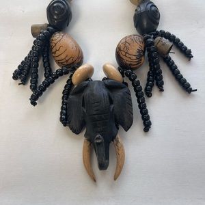 Kenya tribal necklace 30” adjustable. Wood